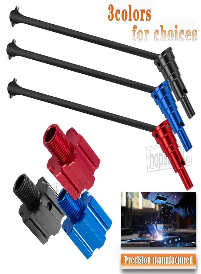 hopsupRC RC 10MM Drive Shaft CVD & Wheel Hex Hubs Upgrades Part for 1/5 X Maxx 8S Monster Truck,45# Steel Driveshaft Front Rear Axles & Aluminum Wheel Nut & Wheel Hex Hops Up,Navy Blue - Image 3